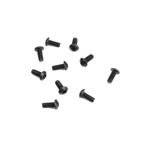 Vis à tête cylindrique Tekno M2.5x6mm (noires, 10 pièces) - TKR1463