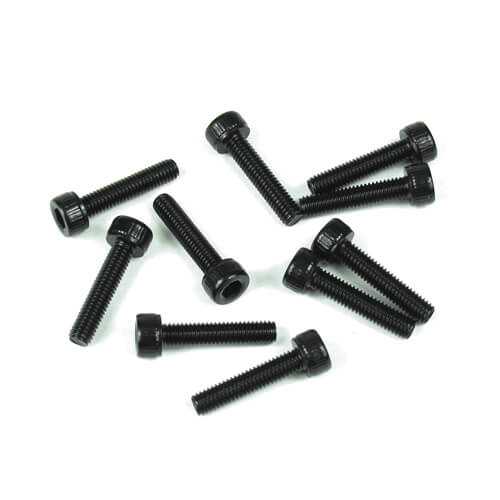 Vis à tête cylindrique Tekno M3x10mm (noires, 10 pièces) - TKR1523
