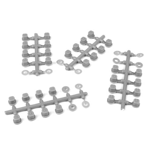 Inserts d'axe de charnière Tekno, cales d'empattement (nécessite des axes TKR6523HD, EB/ET410) - TKR6544B