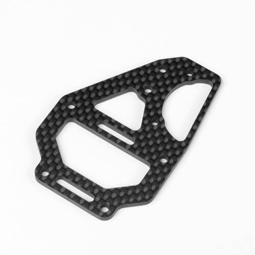 Platine supérieure de différentiel et support de ventilateur Tekno Center (fibre de carbone, EB410) - TKR6635C