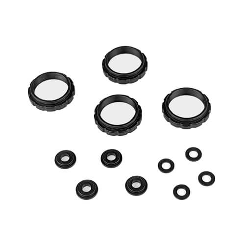 TKR6719 - Colliers de réglage et guides d'amortisseurs Tekno (pour ressorts 13 mm, amortisseurs 13 mm)