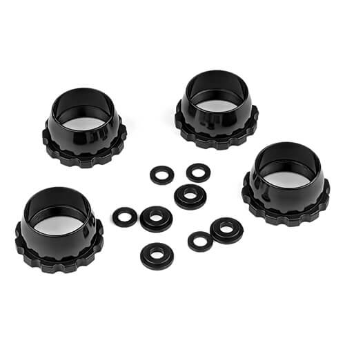 Collier de réglage d'amortisseur et jeu de guides Tekno (pour ressorts de 16 mm, amortisseurs de 13 mm) - TKR6730