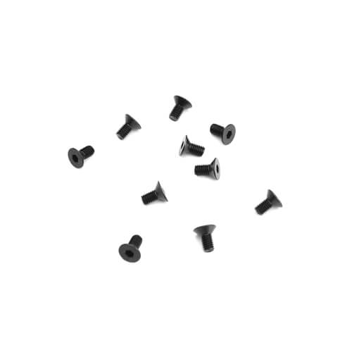 Vis à tête fraisée Tekno M3x6mm (noires, 10 pièces) - TKR1321