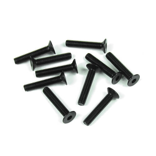 Vis à tête fraisée Tekno M3x16mm (noires, 10 pièces) - TKR1327