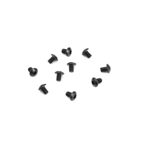 Vis à tête cylindrique Tekno M3x4mm (noires, 10 pièces) - TKR1400
