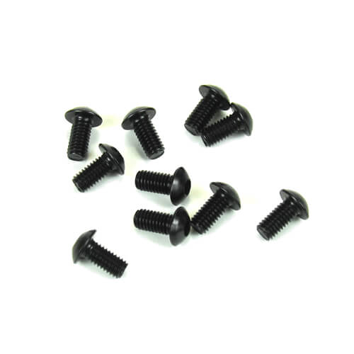 Vis à tête bombée Tekno M3x6mm (noir, 10 pièces) - TKR1401