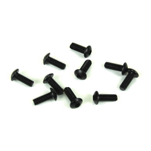 Vis à tête bombée Tekno M3x8mm (noires, 10 pièces) - TKR1402