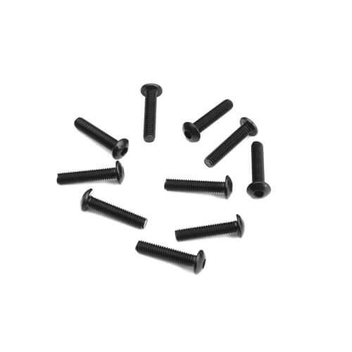 Vis à tête cylindrique Tekno M3x14mm (noires, 10 pièces) - TKR1405