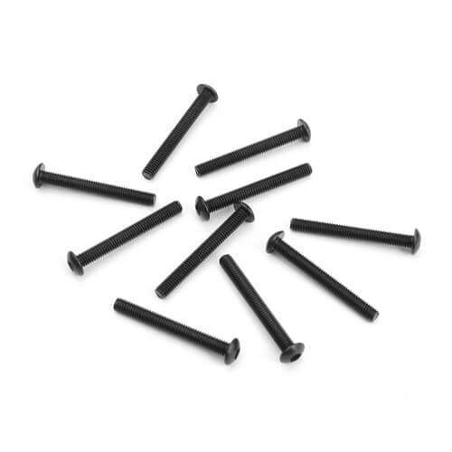 Vis à tête cylindrique Tekno M3x25mm (noires, 10 pièces) - TKR1411