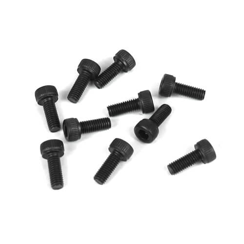 Vis à tête cylindrique Tekno M3x8mm (noires, 10 pièces) - TKR1522