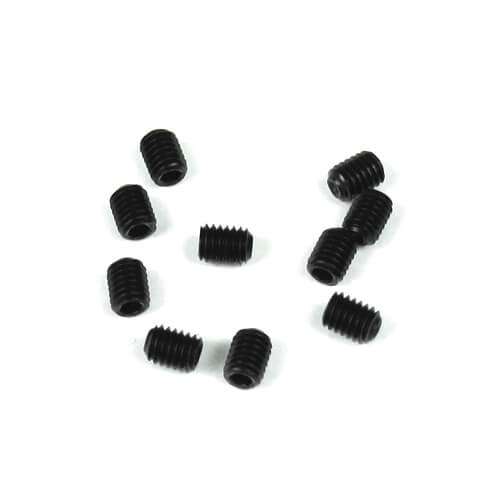 Vis sans tête Tekno M3x4mm (noires, 10 pièces) - TKR1601
