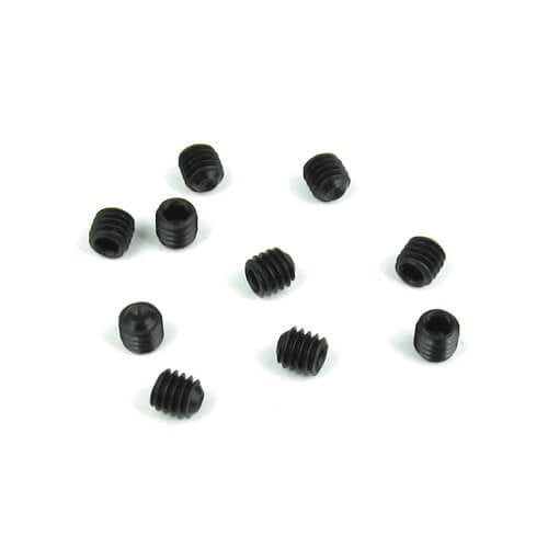 Vis sans tête Tekno M4x4mm (noires, 10 pièces) - TKR1602