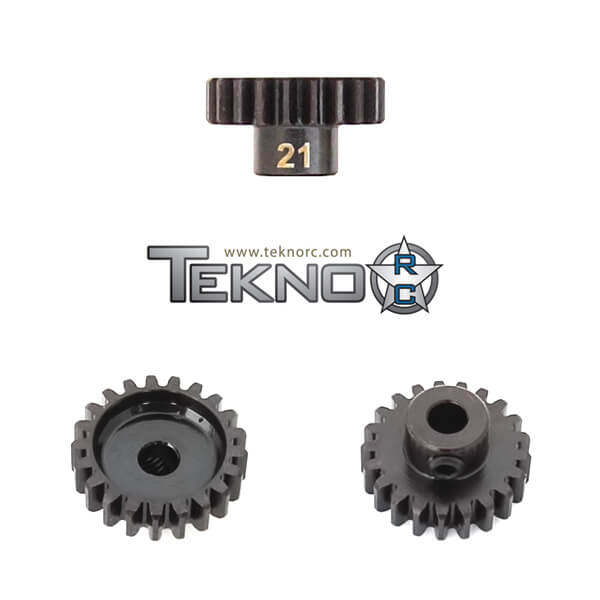 Pignon Tekno M5 (21 dents, module 1, alésage 5 mm, vis de réglage M5) - TKR4181