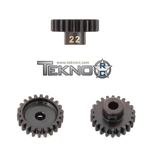 Pignon Tekno M5 (22 dents, MOD1, alésage 5mm, vis de réglage M5) - TKR4182