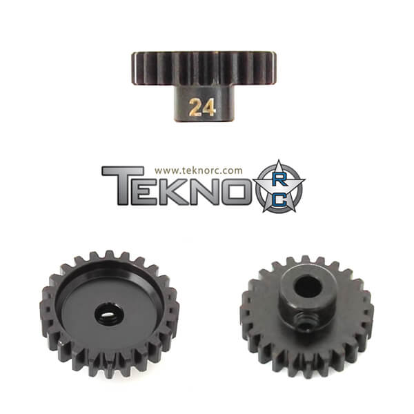 Pignon Tekno M5 (24 dents, module 1, alésage 5 mm, vis de réglage M5) - TKR4184