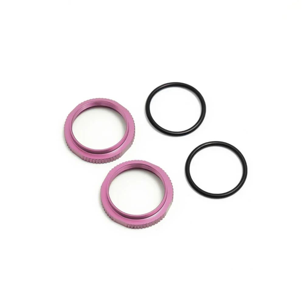 Tekno Shock Adjustment Nuts (aluminum, 2pcs)