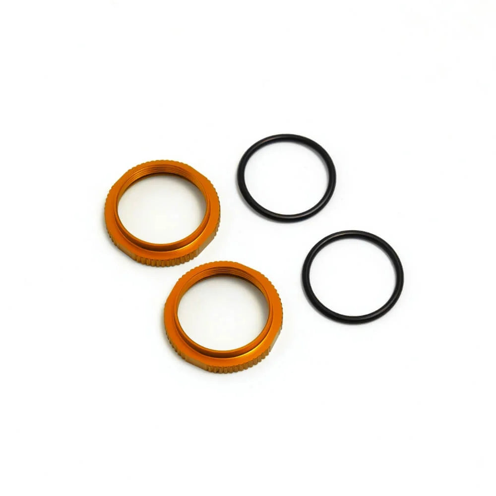 Tekno Shock Adjustment Nuts (aluminum, 2pcs)