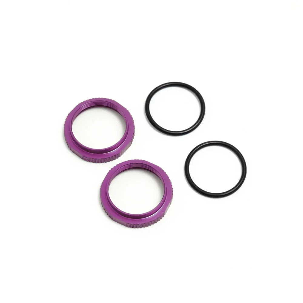 Tekno Shock Adjustment Nuts (aluminum, 2pcs)