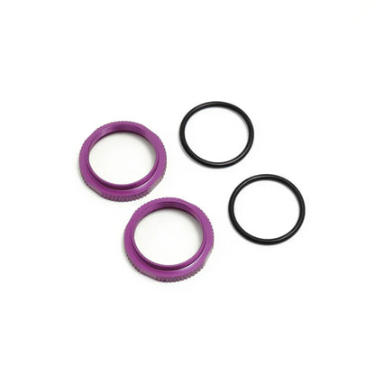 Tekno Shock Adjustment Nuts (aluminum, 2pcs)
