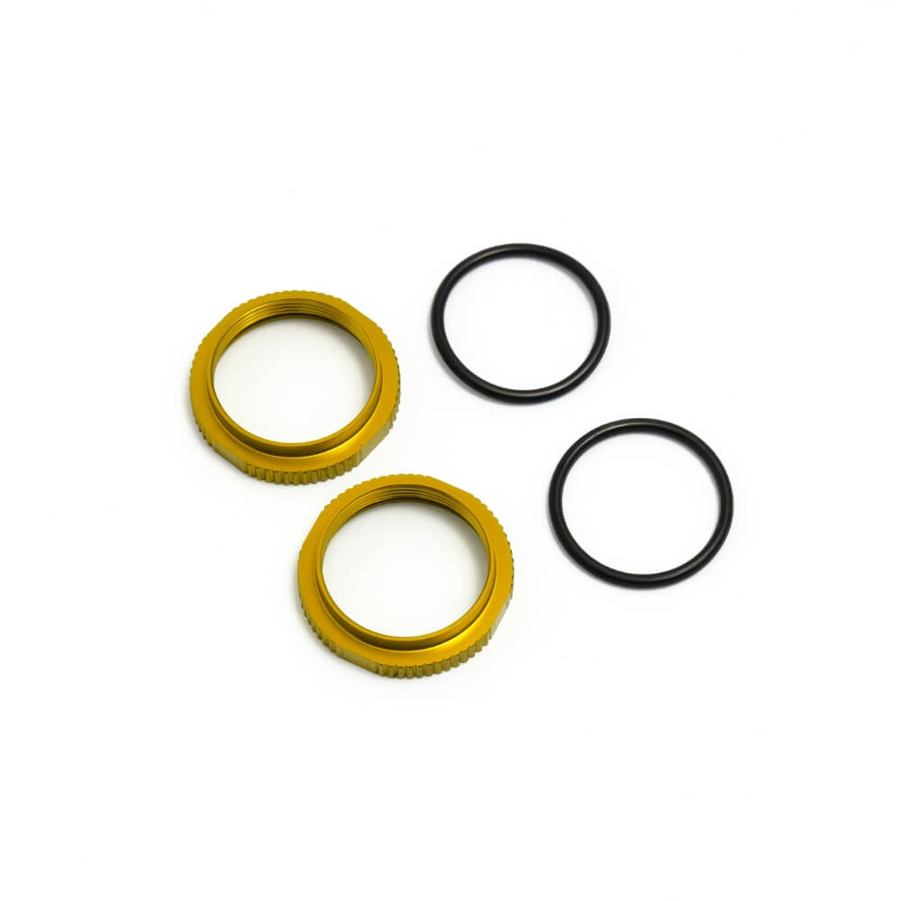 Tekno Shock Adjustment Nuts (aluminum, 2pcs)