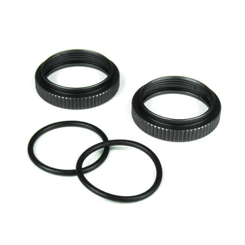 Écrous de réglage d'amortisseur Tekno (aluminium, anodisé canon de fusil, 2 pcs) - TKR6013