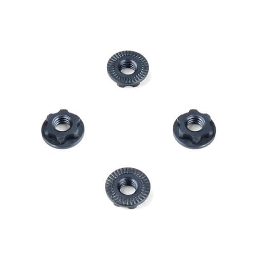 Écrous de roue Tekno (7 mm, moletés, anodisé bronze, M4, 4 pcs) - TKR6274