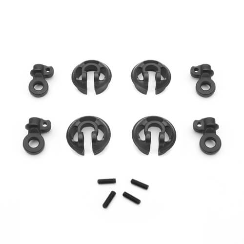 Tekno Embout de tige d'amortisseur à verrouillage et support de ressort (amortisseurs 13 mm) - TKR6701