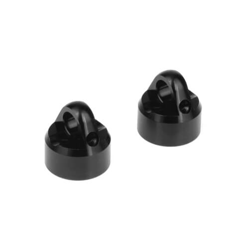 Tekno Shock Caps (7075, emulsion, black anodized, 2pcs) - TKR6712A