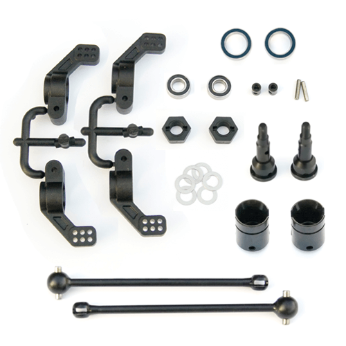 Arbres de transmission et porte-fusées Tekno M6 (Slash 2WD, Nitro Rustler/Stampede, arrière) - TKR1951X