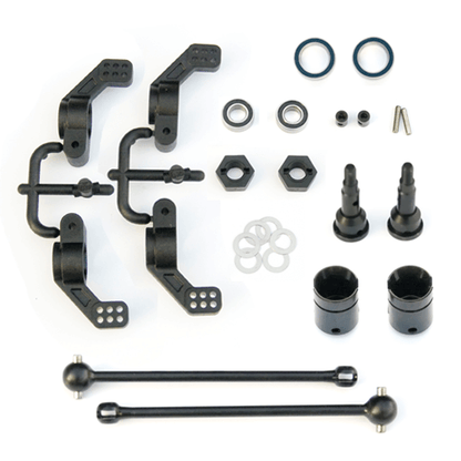 Arbres de transmission et porte-fusées Tekno M6 (Slash 2WD, Nitro Rustler/Stampede, arrière) - TKR1951X