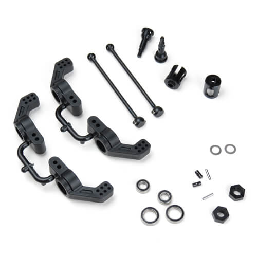Cardans et porte-fusées Tekno M6 pour Slash 4x4 (arrière, 6mm) - TKR6852X