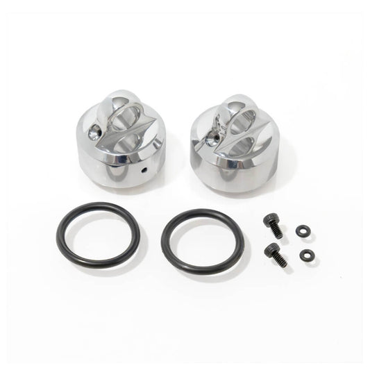 Shock Caps (polished 7075, emulsion/vented/standard, 2pcs) - TKR8702X