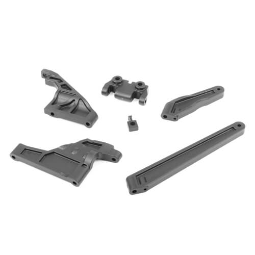 Jeu de supports de châssis Tekno (révisé, avant/arrière/central, EB/ET48 2.0) - TKR9062B