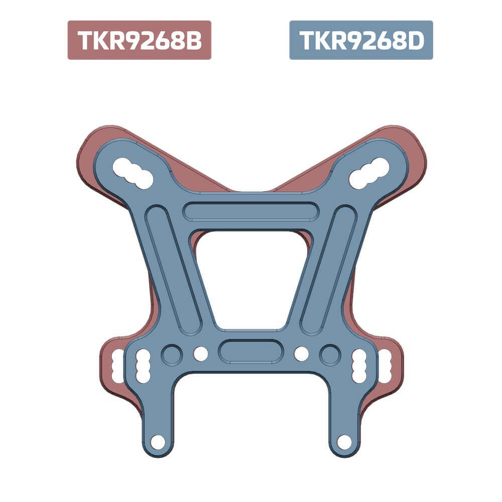 Tours d'amortisseurs Tekno (avant, allégées, CNC 7075, anodisation GM, EB/NB48 2.x) - TKR9268D