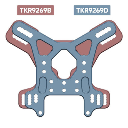Tekno Shock Tower (rear, lightened, 7075 CNC, GM anodized, EB/NB48 2.x) - TKR9269D