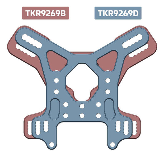Tekno Shock Tower (rear, lightened, 7075 CNC, GM ano, EB/NB48 2.x) - TKR9269D