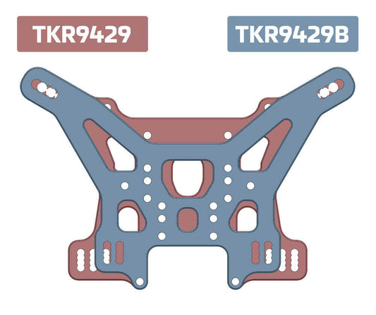 Tekno Shock Tower (rear, lightened, 7075 CNC, GM ano, ET/NT48 2.0) - TKR9429B