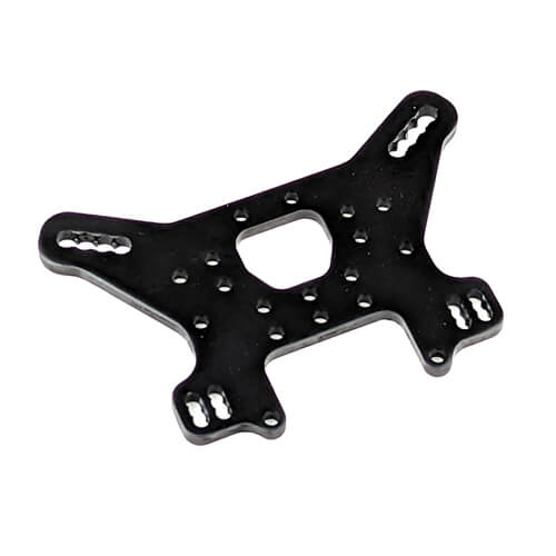 Tekno Shock Tower (rear, 7075, black ano, MT/SCT410 2.0) - TKR9569