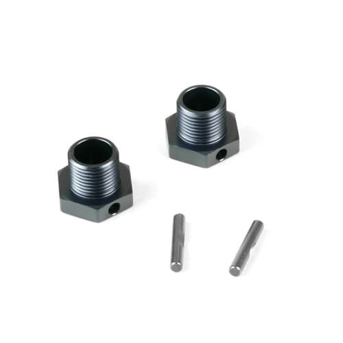 Moyeux de roue Tekno (déport +1mm, 17mm, anodisation bronze, avec goupilles, 2 pièces) - TKR9674